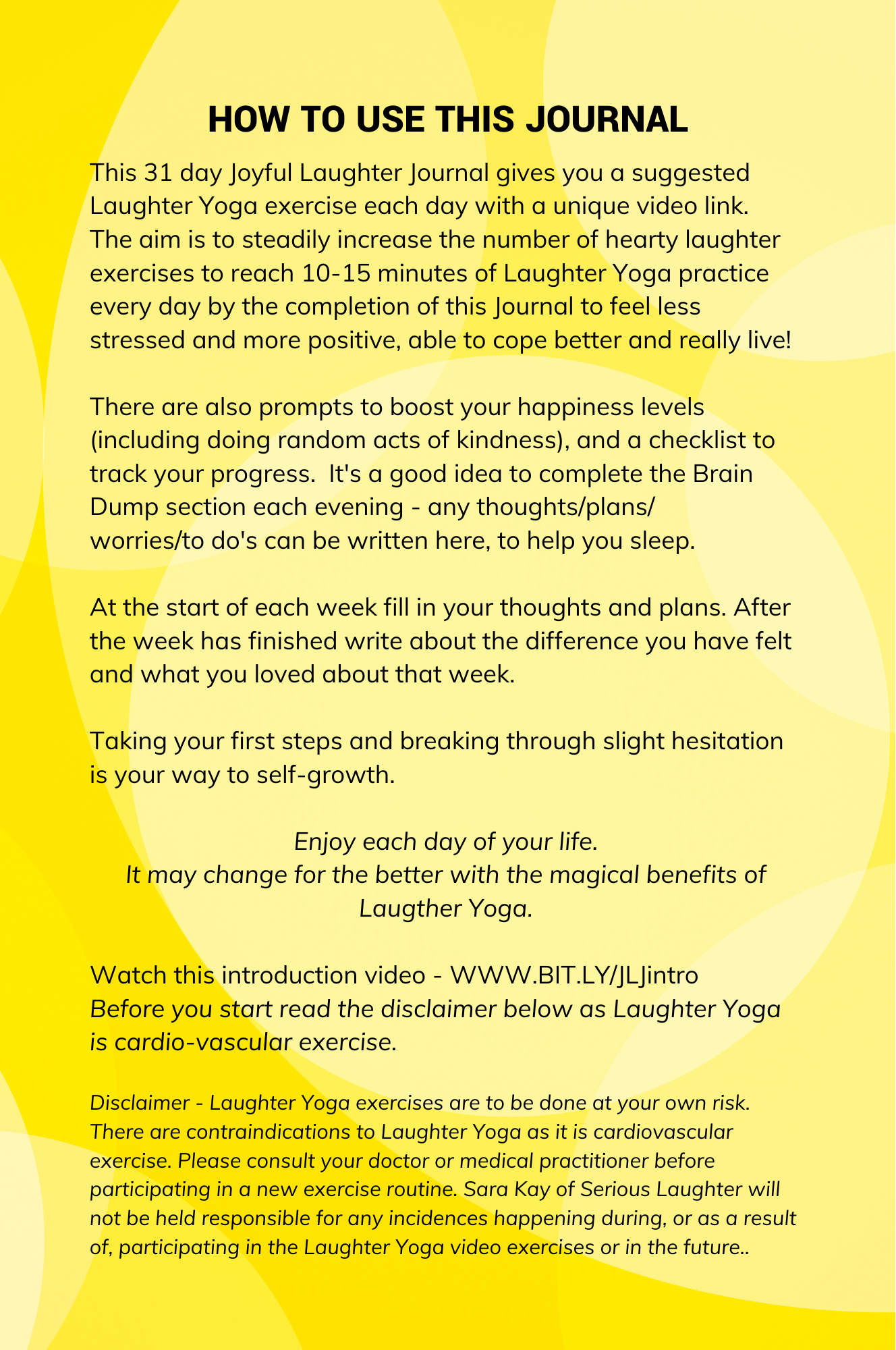 Joyful Laughter Journal - 31 days to boost your happiness levels